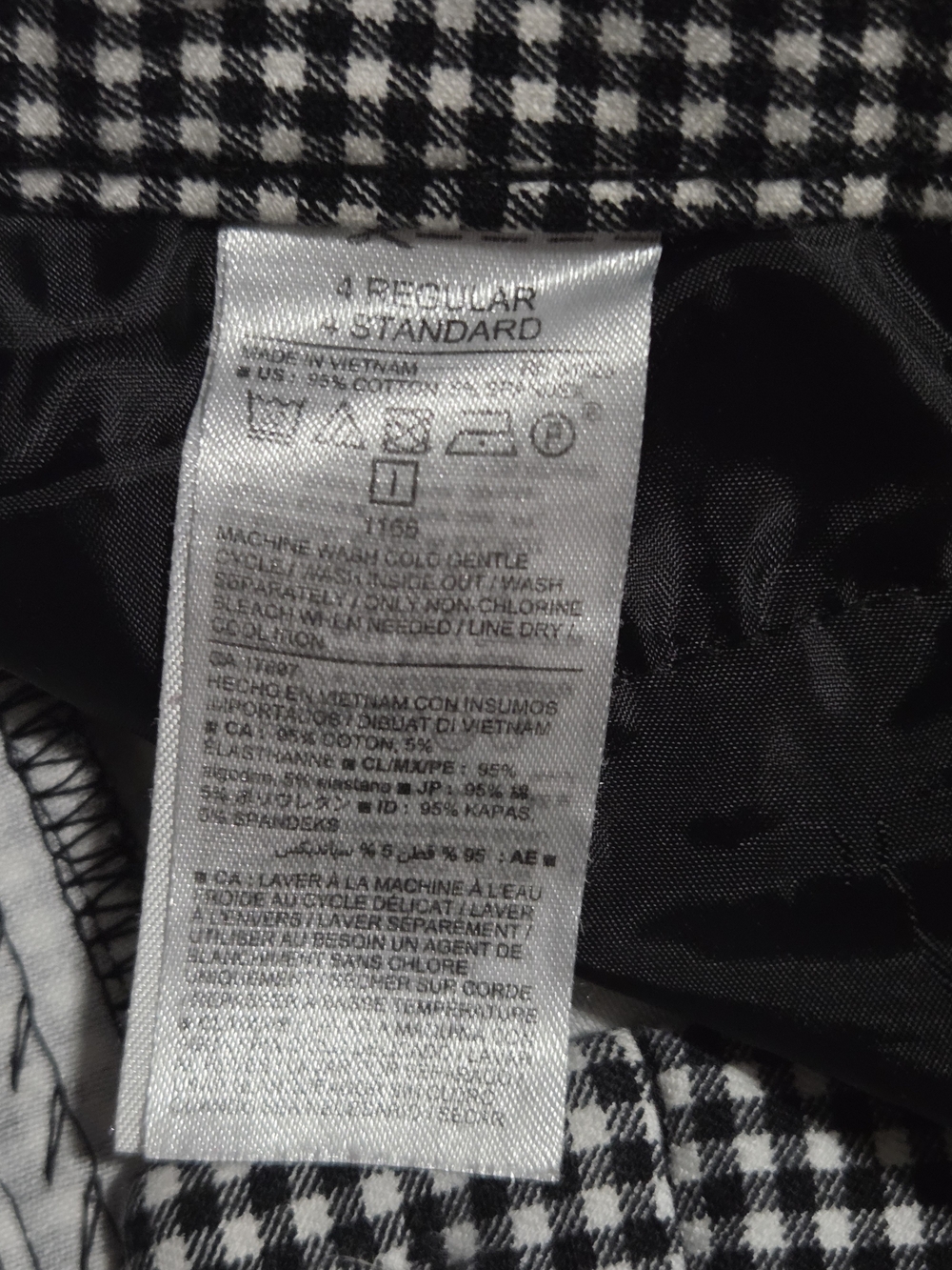 Old Navy Pixie Mid-rise Gingham Skinny Ankle Pants Womans Sz 4reg - Picture 6 of 9